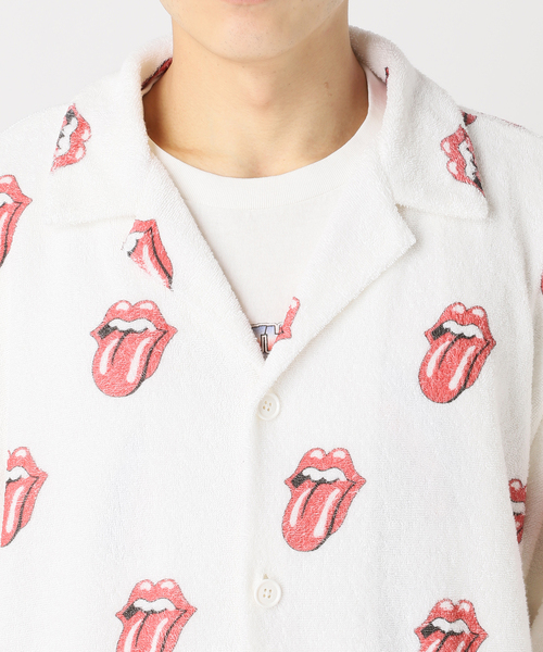 JOURNAL STANDARD relume(ジャーナルスタンダード レリューム)の「THE ROLLING STONES / ローリングストーンズ 別注 ビーチシャツ(シャツ/ブラウス・メンズ・ホワイト/イエロー・MEDIUM/LARGE)」の10枚目の写真