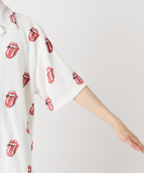 JOURNAL STANDARD relume(ジャーナルスタンダード レリューム)の「THE ROLLING STONES / ローリングストーンズ 別注 ビーチシャツ(シャツ/ブラウス・メンズ・ホワイト/イエロー・MEDIUM/LARGE)」の11枚目の写真
