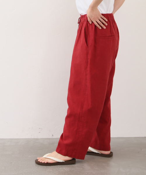 JOURNAL STANDARD LUXE(ジャーナルスタンダード ラックス)の「リネンワッシャー イージーパンツ(その他パンツ・レディース・ブラック/ボルドー/ベージュ・FREE)」の3枚目の写真