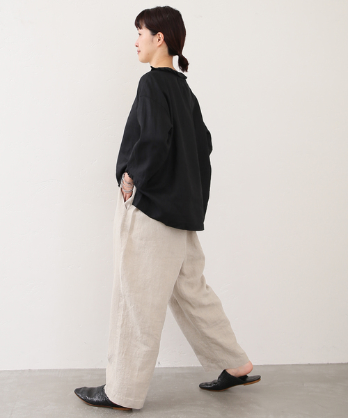 JOURNAL STANDARD LUXE(ジャーナルスタンダード ラックス)の「リネンワッシャー イージーパンツ(その他パンツ・レディース・ブラック/ボルドー/ベージュ・FREE)」の7枚目の写真