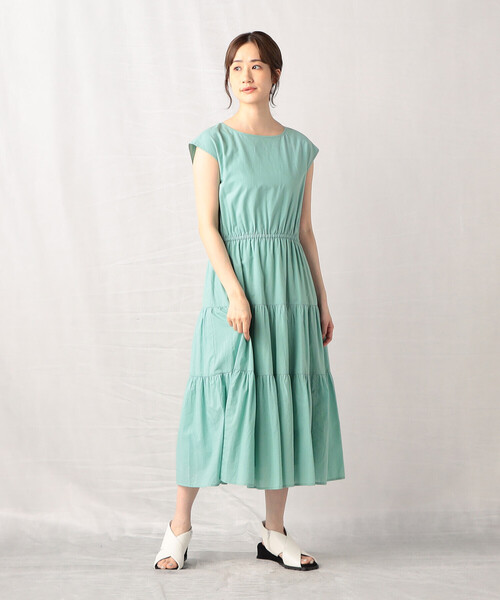 Comme　Ca　Mature（コムサマチュア）の「インドコットン ワンピース（ワンピース・レディース・チャコール/グリーン系/マスタード・FREE）」の2枚目の写真