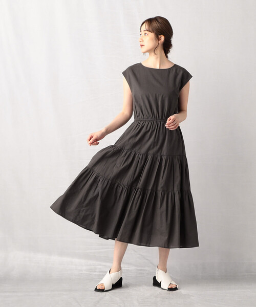 Comme　Ca　Mature（コムサマチュア）の「インドコットン ワンピース（ワンピース・レディース・チャコール/グリーン系/マスタード・FREE）」の6枚目の写真