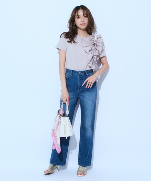 JUSGLITTY（ジャスグリッティー）の「アシメフリルカットソー（T