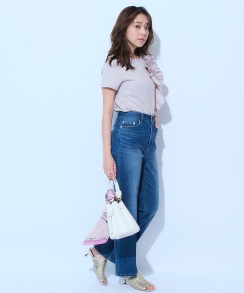 JUSGLITTY（ジャスグリッティー）の「アシメフリルカットソー（T