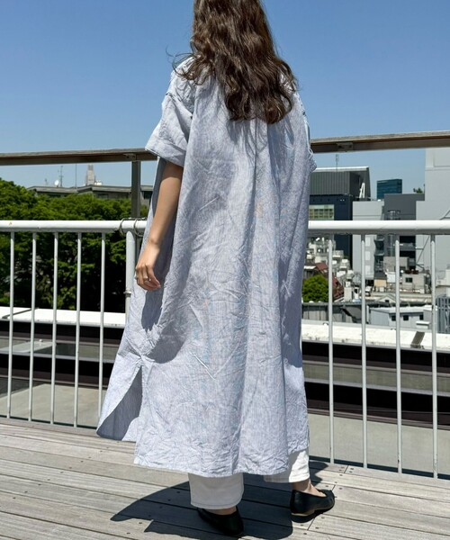 GEVACO（ゲバコ）の「【GEVACO/ゲバコ】綿麻SSシャツワンピース（シャツワンピース・レディース・イエロー系その他/ブルー系その他/ブラック系その他/ベージュ系その他・38）」の19枚目の写真