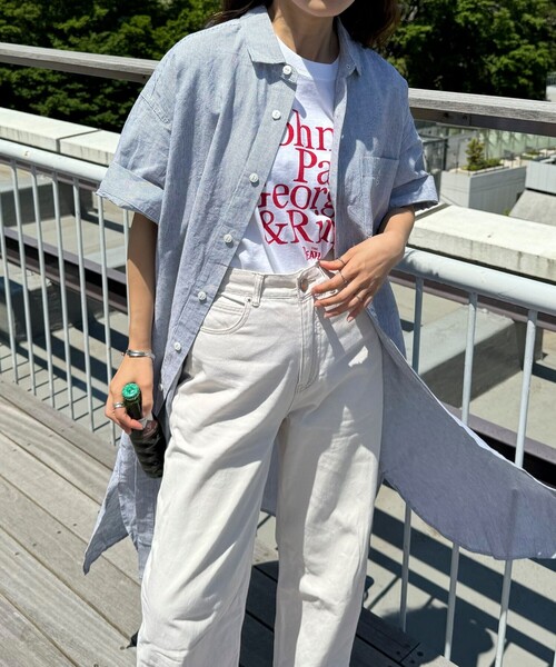 GEVACO（ゲバコ）の「【GEVACO/ゲバコ】綿麻SSシャツワンピース（シャツワンピース・レディース・イエロー系その他/ブルー系その他/ブラック系その他/ベージュ系その他・38）」の22枚目の写真