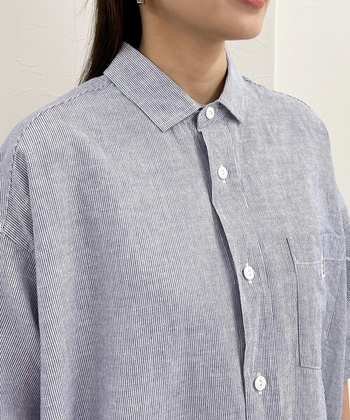 GEVACO（ゲバコ）の「【GEVACO/ゲバコ】綿麻SSシャツワンピース（シャツワンピース・レディース・イエロー系その他/ブルー系その他/ブラック系その他/ベージュ系その他・38）」の15枚目の写真