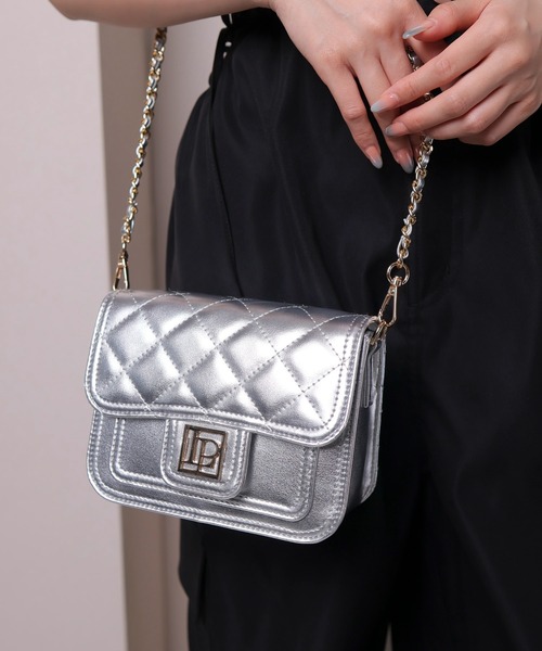 LIPSERVICE(リップサービス)の「デニムキルティングミニバッグ(ショルダーバッグ・レディース・シルバー/ピンク/ブルー系その他・FREE)」の3枚目の写真