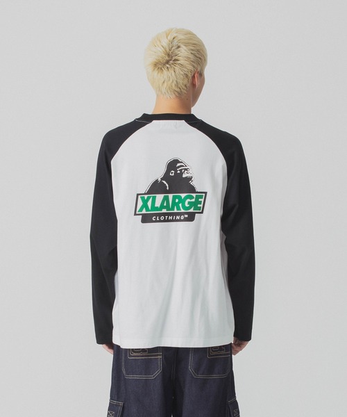 XLARGE（エクストララージ）の「SLANTED OG RAGLAN L/S TEE（Tシャツ/カットソー・メンズ・グリーン/ネイビー/ブラウン/ブラック・S/M/L/XL）」の14枚目の写真