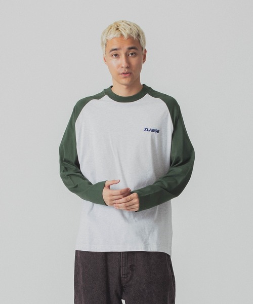 XLARGE（エクストララージ）の「SLANTED OG RAGLAN L/S TEE（Tシャツ/カットソー・メンズ・グリーン/ネイビー/ブラウン/ブラック・S/M/L/XL）」の16枚目の写真
