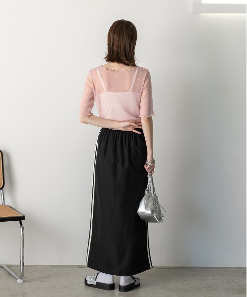 ad thie（アドティエ）の「メローデザイン ラメシアートップス（Tシャツ/カットソー・レディース・シルバー/ピンク/グレー/ブラック・FREE）」の16枚目の写真