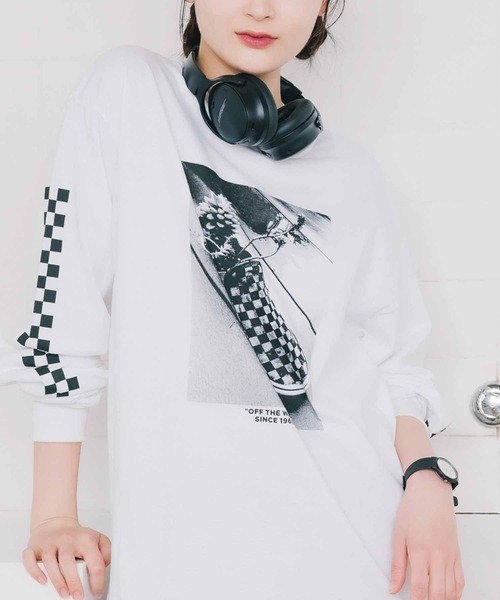 VANS（バンズ）の「《VANS/ヴァンズ 別注》 PHOTO PRINT L TEE フォトプリント ロンT ユニセックス（Tシャツ/カットソー・メンズ・ホワイト×レッド/ブラック/ホワイト×ブラック・L/M/S）」の20枚目の写真