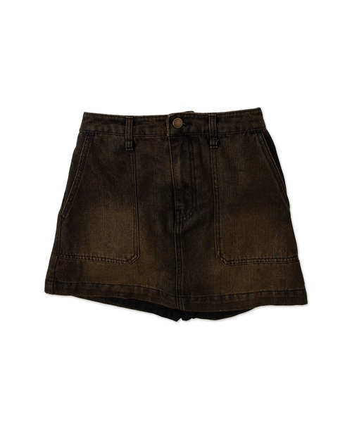 WEGO（ウィゴー）の「WEGO/ヴィンテージウォッシュサス付スカパン（スカート・レディース・ブルー系1/ブラック/その他1・FREE）」の14枚目の写真