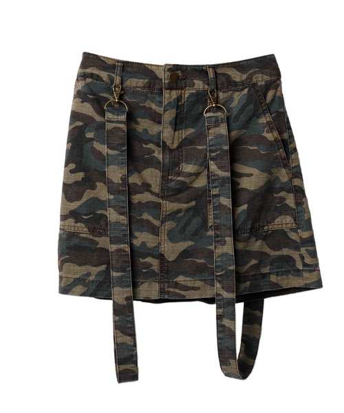 WEGO（ウィゴー）の「WEGO/ヴィンテージウォッシュサス付スカパン（スカート・レディース・ブルー系1/ブラック/その他1・FREE）」の9枚目の写真