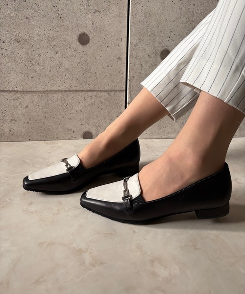 3E／日本製／本革】ローファーパンプス blanc/bleu│Jeffrey Campbell
