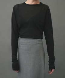 【IRIS 47】sheer long sleeve tops シアーロングスリーブトップス