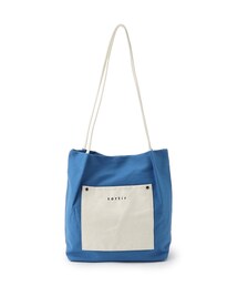 SHOO・LA・RUE（シューラルー）の「配色ポケットキャンバストートバッグ（トートバッグ・レディース）」