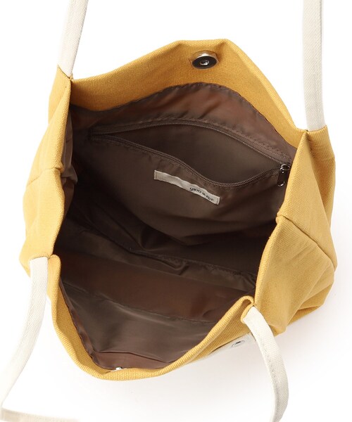 SHOO・LA・RUE（シューラルー）の「◆配色ポケットキャンバストートバッグ（トートバッグ・レディース・グレー系4/グレー系3/ブラック系4/イエロー系3/ブルー系3・00）」の13枚目の写真