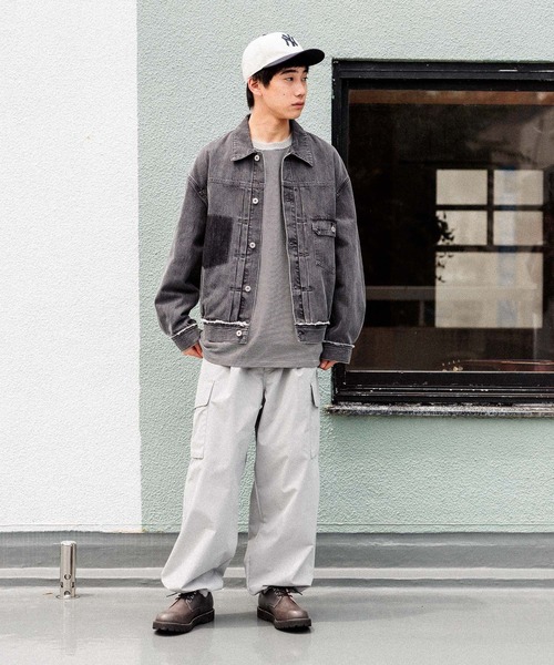 niko and...（ニコアンド）の「リップストップカーゴパンツ（カーゴパンツ・メンズ・ブラック/カーキ/グレー・MEDIUM/LARGE）」の4枚目の写真