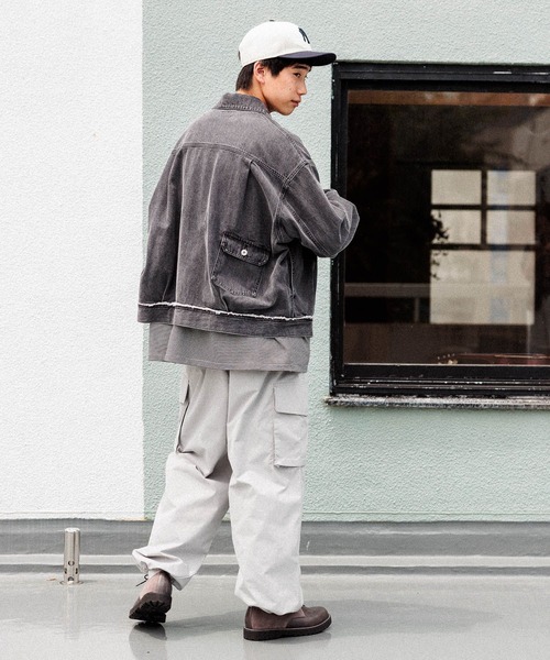 niko and...（ニコアンド）の「リップストップカーゴパンツ（カーゴパンツ・メンズ・ブラック/カーキ/グレー・MEDIUM/LARGE）」の6枚目の写真