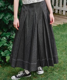 idem | made in Japan tuck denim skirt/日本製デニムスカート(デニムスカート)