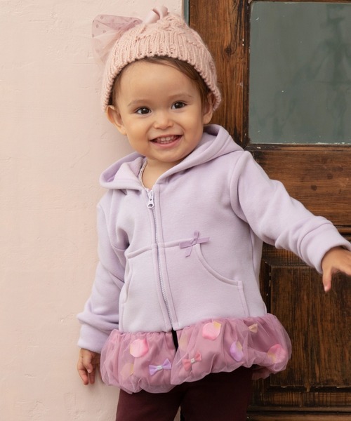 お花とリボンのバルーンパーカー(80-130cm)（パーカー