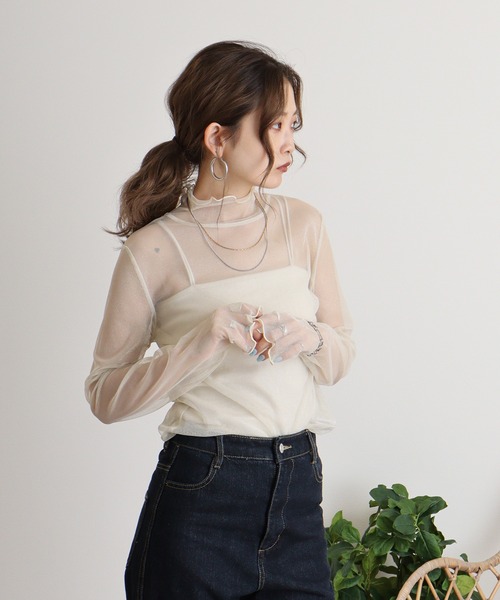 Brownie（ブラウニー）の「ラメチュールプルオーバー（Tシャツ/カットソー・レディース・ブラック/アイボリー/グレー・FREE）」の6枚目の写真