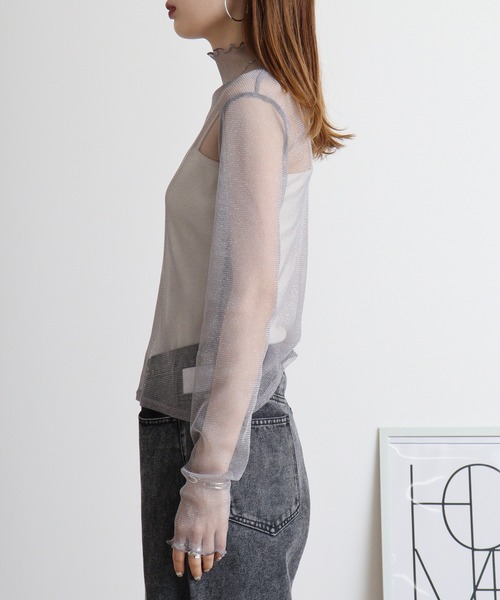 Brownie（ブラウニー）の「ラメチュールプルオーバー（Tシャツ/カットソー・レディース・ブラック/アイボリー/グレー・FREE）」の22枚目の写真