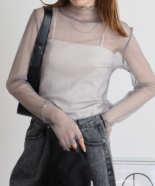 Brownie（ブラウニー）の「ラメチュールプルオーバー（Tシャツ/カットソー・レディース・ブラック/アイボリー/グレー・FREE）」の17枚目の写真