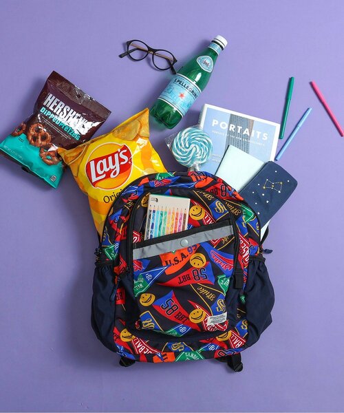 BREEZE（ブリーズ）の「FOスマイルバックパック（バックパック/リュック・キッズ・ピンク/キャメル/オフホワイト/ネイビー/ベージュ/レインボー・SMALL/MEDIUM）」の15枚目の写真