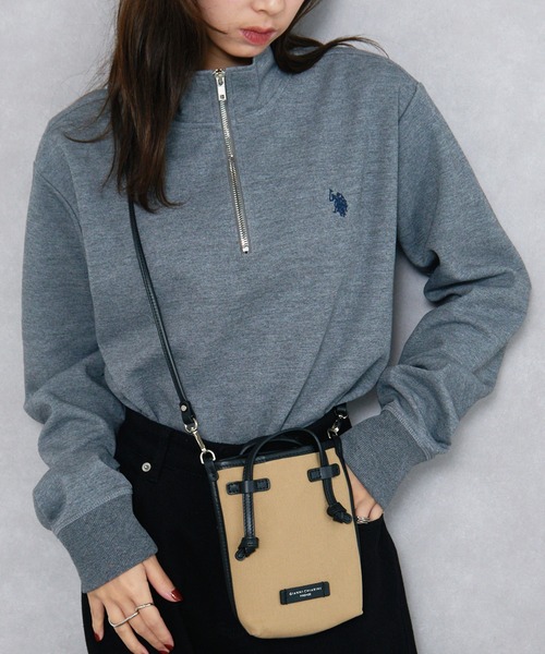 セール】【U.S. POLO ASSN.】90's ダブルフェイスハーフジップ