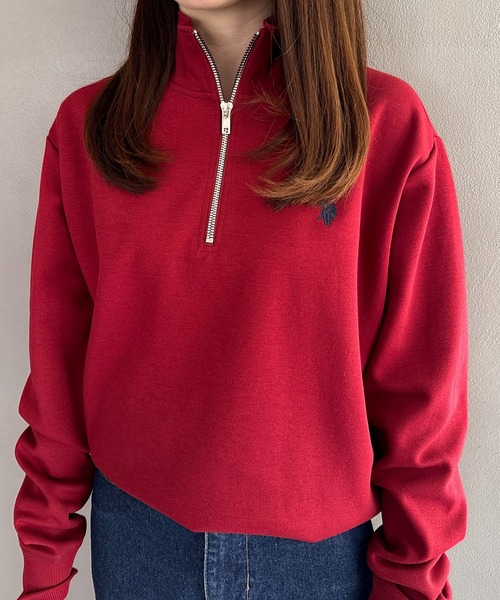U.S. POLO ASSN.（ユーエスポロアッスン）の「【U.S. POLO ASSN.】90's ダブルフェイスハーフジッププルオーバー（スウェット・レディース・ホワイト/バーガンディー/ネイビー/グリーン/ブラック/グレー・S/M/L/XL）」の11枚目の写真
