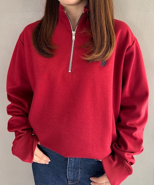 U.S. POLO ASSN.（ユーエスポロアッスン）の「【U.S. POLO ASSN.】90's ダブルフェイスハーフジッププルオーバー（スウェット・レディース・ホワイト/バーガンディー/ネイビー/グリーン/ブラック/グレー・S/M/L/XL）」の12枚目の写真