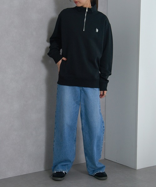 セール】【U.S. POLO ASSN.】90's ダブルフェイスハーフジップ