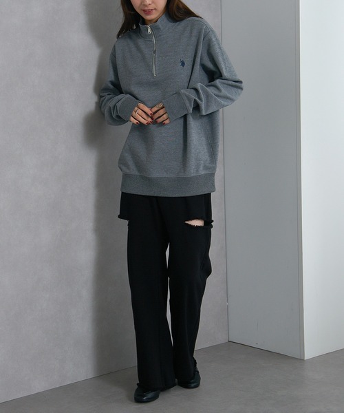 セール】【U.S. POLO ASSN.】90's ダブルフェイスハーフジッププル