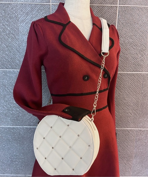 one wayザッカ(ワンウェイザッカ)の「ラウンドキルティングショルダーバッグ(ショルダーバッグ・レディース・ホワイト/ピンク/アイボリー/ブラック・FREE)」の18枚目の写真