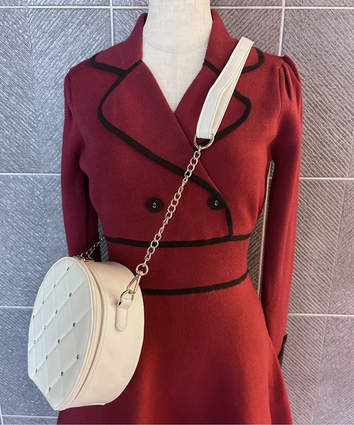 one wayザッカ(ワンウェイザッカ)の「ラウンドキルティングショルダーバッグ(ショルダーバッグ・レディース・ホワイト/ピンク/アイボリー/ブラック・FREE)」の17枚目の写真