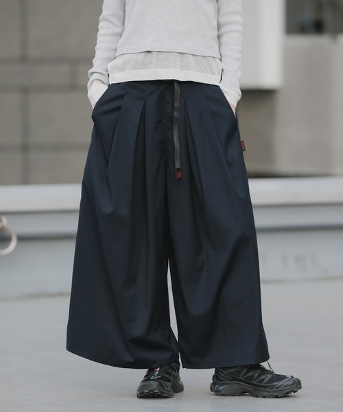 Gramicci(グラミチ)の「Gramicci/グラミチ STRETCH GABARDIN FLARE PANT フレアシルエット ワイドパンツ スカーチョ ガウチョパンツ 2026年 夏 夏服 秋服(その他パンツ・レディース・ブラック/グレー/ネイビー/ベージュ/チャコール/ベージュ系/ネイビー系・L/M/S)」の7枚目の写真