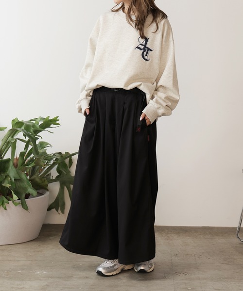 Gramicci(グラミチ)の「Gramicci/グラミチ STRETCH GABARDIN FLARE PANT フレアシルエット ワイドパンツ スカーチョ ガウチョパンツ 2026年 夏 夏服 秋服(その他パンツ・レディース・ブラック/グレー/ネイビー/ベージュ/チャコール/ベージュ系/ネイビー系・L/M/S)」の15枚目の写真