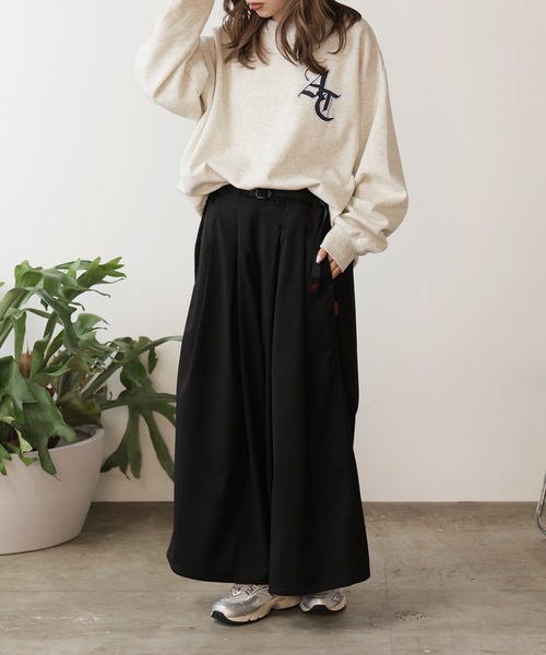 Gramicci(グラミチ)の「Gramicci/グラミチ STRETCH GABARDIN FLARE PANT フレアシルエット ワイドパンツ スカーチョ ガウチョパンツ 2026年 夏 夏服 秋服(その他パンツ・レディース・ブラック/グレー/ネイビー/ベージュ/チャコール/ベージュ系/ネイビー系・L/M/S)」の16枚目の写真
