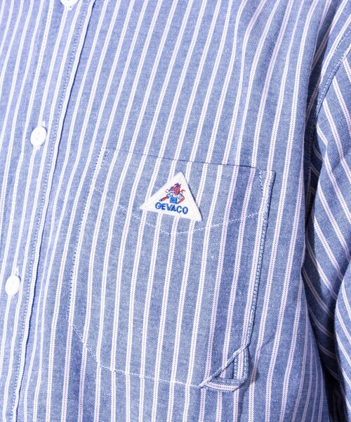 GEVACO（ゲバコ）の「【GEVACO/ゲバコ】オックスバンドカラー長袖シャツ（無地/ストライプ/チェック）（シャツ/ブラウス・メンズ・ブラック系その他/グリーン系その他/ホワイト/ブルー系その他/ホワイト系その他・S/M/L）」の11枚目の写真