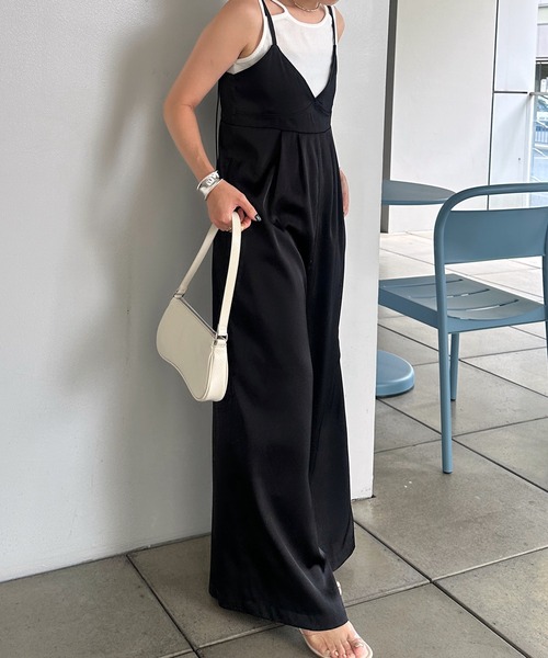 セール】[追加決定]マットサテンキャミサロペット（サロペット