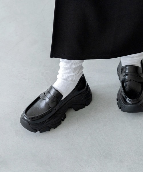 セール】厚底スニーカーソール コインローファー（ローファー）｜menue