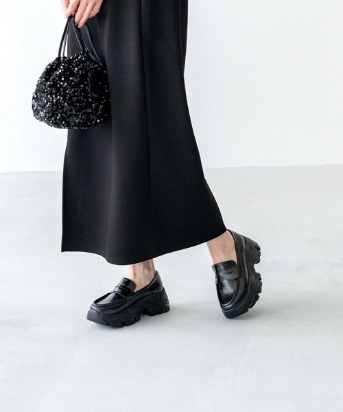 厚底スニーカーソール コインローファー（ローファー）｜menue（メヌエ