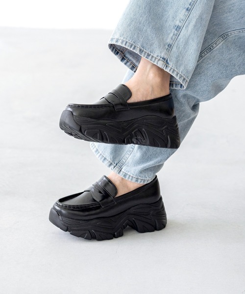 厚底スニーカーソール コインローファー（ローファー）｜menue（メヌエ