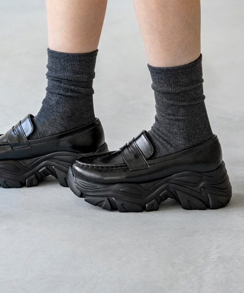 厚底スニーカーソール コインローファー（ローファー）｜menue（メヌエ