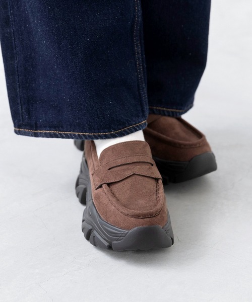 新色追加 】厚底スニーカーソール コインローファー（ローファー