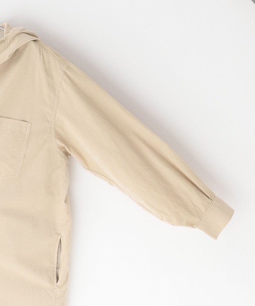 BAYFLOW（ベイフロー）の「[ワンピにも羽織りにも]コーデュロイフードワンピース（ワンピース・レディース・サンドベージュ/ブラウン/グレー・FREE）」の18枚目の写真