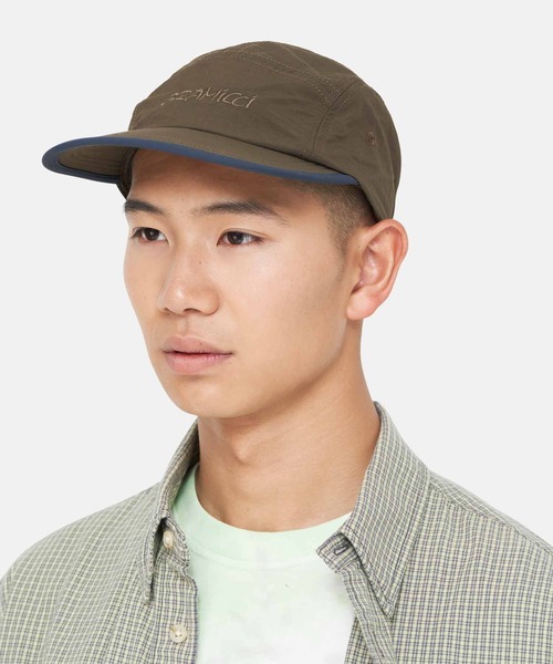 Gramicci（グラミチ）の「NYLON GRAMICCI CAP｜ナイロングラミチキャップ（キャップ・メンズ・サンドベージュ/ネイビー/ブラウン系その他2/イエロー系その他/オリーブ/ブラック/カーキブラウン/ダークブラウン系5/レッド/アイボリー系5/ネイビー系5/オリーブ系5・FREE）」の4枚目の写真