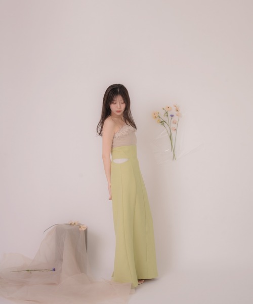 mideal（マイディール）の「side cut maxi tight skirt / サイドカット